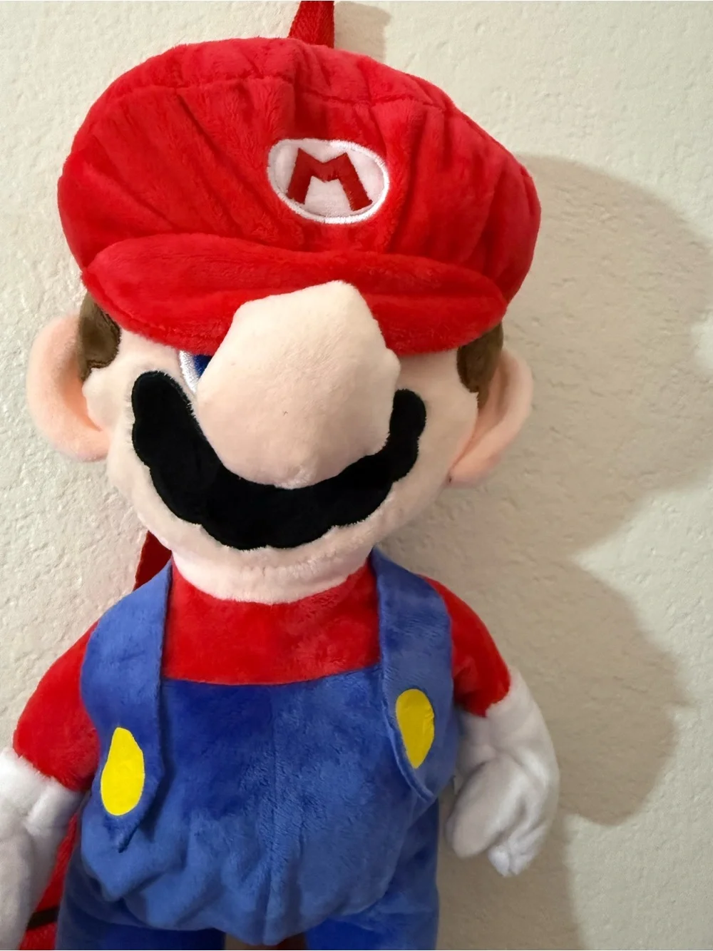 Classic Red & Blue Mario Plush Backpack - Kids Toy